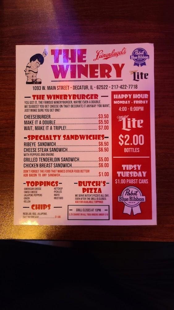 Winery Bar Menu image 1